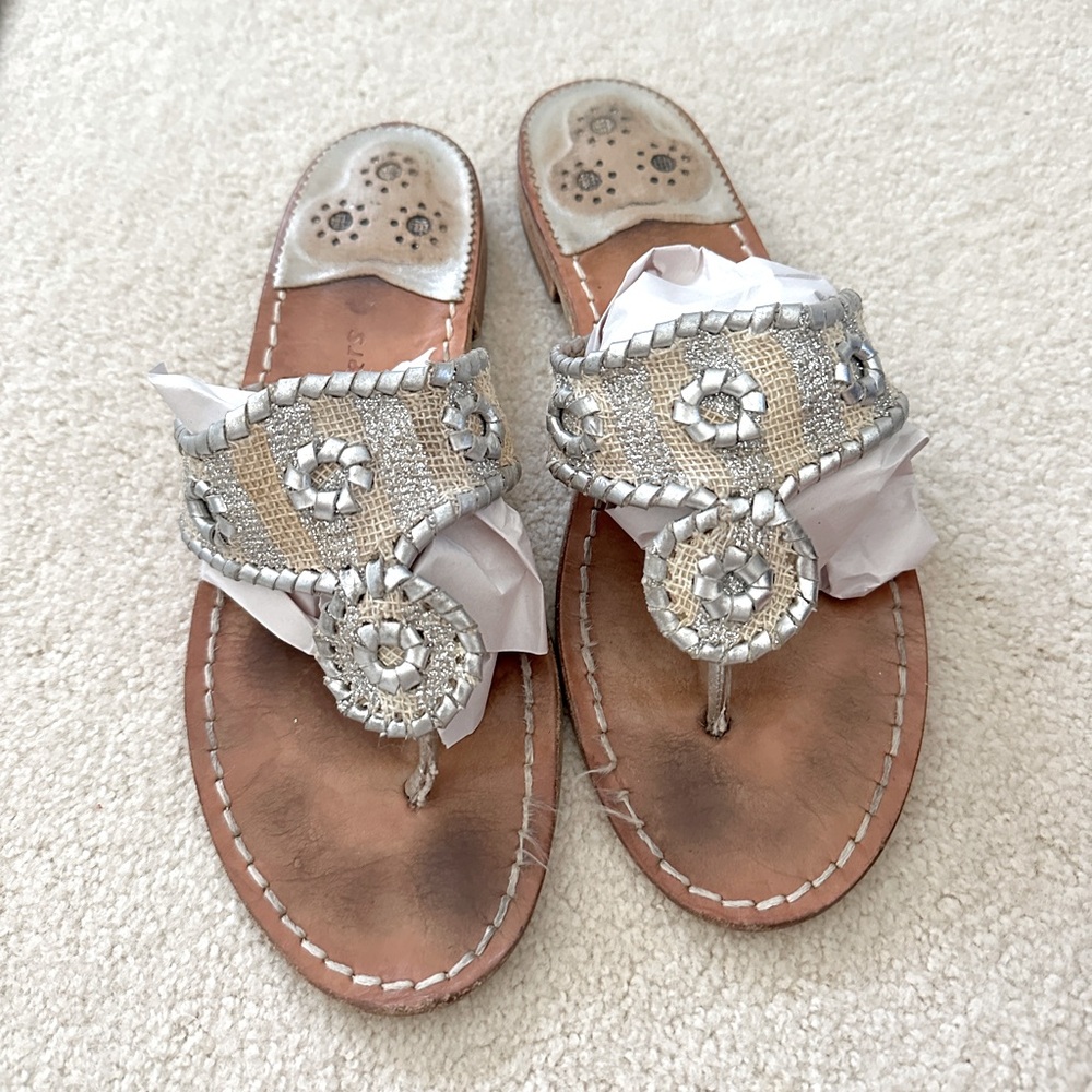 Jack Rogers: Metallic, Size 8
